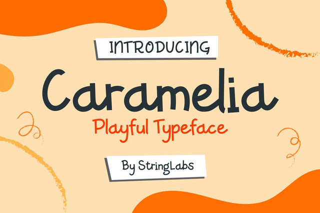 Caramelia - Playful Children Typeface Font StringLabs 