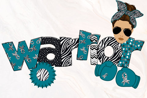 Carcinoid Cancer Awareness Doodle Letters PNG, Wear Zebra Alpha Bundle SVG Crafty Mama Studios 