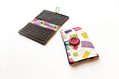 Card Holder with Button Elastic Closure ITH Applique Embroidery Embroidery/Applique DESIGNS Designed by Geeks 