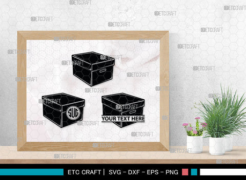 Cardboard Box Monogram, Cardboard Box Silhouette, Cardboard Box SVG, Package Svg, Rectangle Box Svg, Shipping Box Svg, SB00020 SVG ETC Craft 