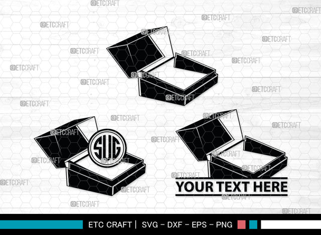 Cardboard Box Monogram, Cardboard Box Silhouette, Cardboard Box SVG, Package Svg, Rectangle Box Svg, Shipping Box Svg, SB00020 SVG ETC Craft 