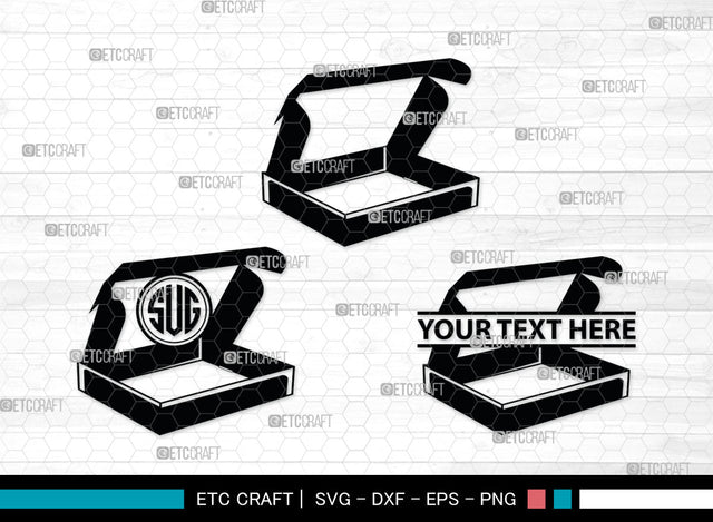 Cardboard Box Monogram, Cardboard Box Silhouette, Cardboard Box SVG, Package Svg, Rectangle Box Svg, Shipping Box Svg, SB00020 SVG ETC Craft 