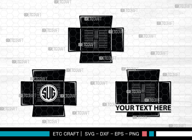 Cardboard Box Monogram, Cardboard Box Silhouette, Cardboard Box SVG, Package Svg, Rectangle Box Svg, Shipping Box Svg, SB00020 SVG ETC Craft 