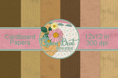 Cardboard Papers Digital Pattern QueenBrat Digital Designs 