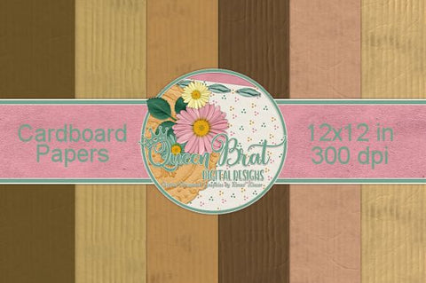 Cardboard Papers Digital Pattern QueenBrat Digital Designs 