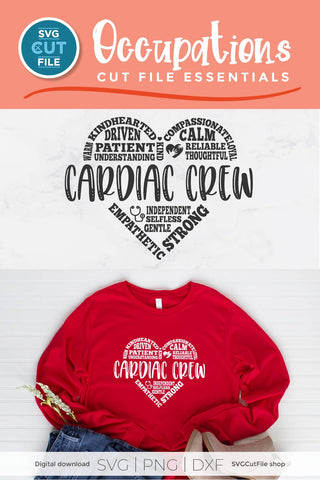 Cardiac Crew svg for a Cardiologist and team SVG SVG Cut File 