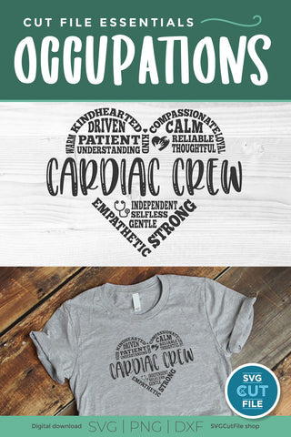 Cardiac Crew svg for a Cardiologist and team SVG SVG Cut File 