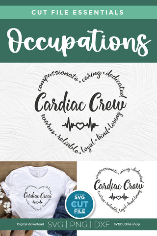 Cardiac Crew svg for a Cardiologist and team SVG SVG Cut File 