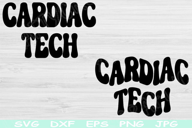 Cardiac Tech Svg, Cardiac Svg, Cardiology Cut File Dxf, Eps, Png Digital Download Design, Telemetry Tech Svg Files For Cricut, Silhouette SVG TiffsCraftyCreations 