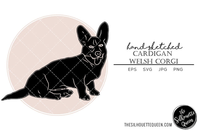 Cardigan Welsh Corgi Sketch SVG Loveleen Kaur 