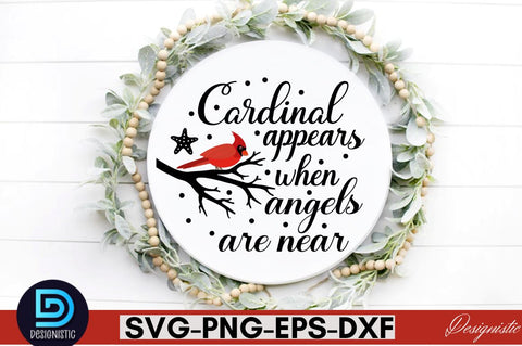 Cardinal appears when angels are near SVG SVG DESIGNISTIC 