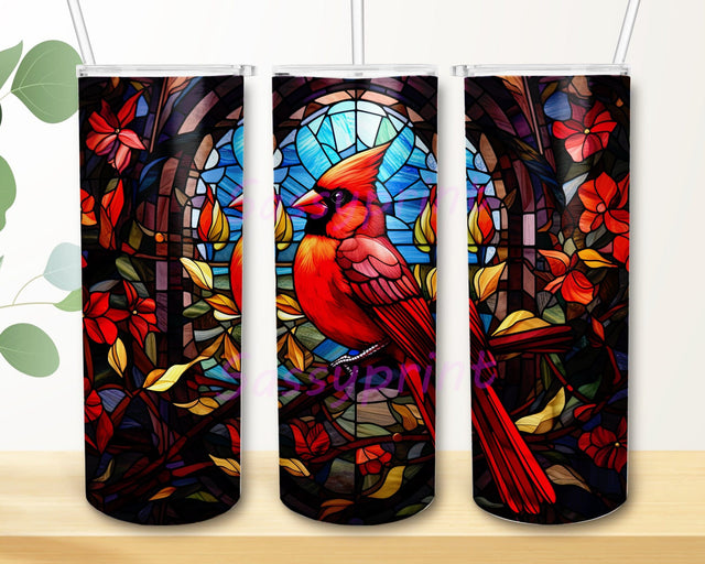 Cardinal Bird 20oz Skinny Tumbler Png, Flower Red Cardinal Bird Tumbler Wrap Png, Beautiful Cardinal Bird Tumbler, Instant Digital Download Png, Floral Cardinal Sublimation sassyprint 