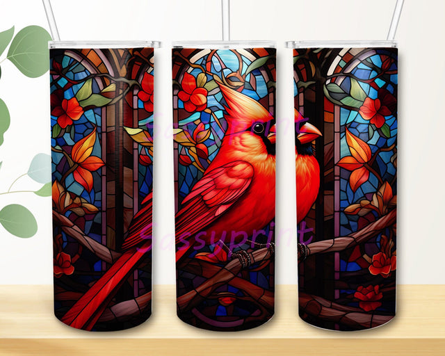 Cardinal Bird 20oz Skinny Tumbler Png, Flower Red Cardinal Bird Tumbler Wrap Png, Beautiful Cardinal Bird Tumbler, Instant Digital Download Png, Floral Cardinal Sublimation sassyprint 