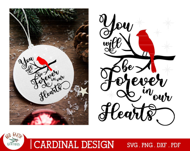 Cardinal bird quote SVG,Cardinal bird on a tree,christmas SVG Redearth and gumtrees 