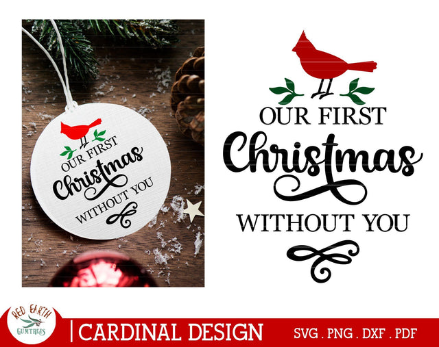 Cardinal bird quote SVG,our first christmas without you svg SVG Redearth and gumtrees 