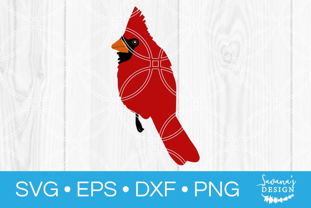 Cardinal Bird SVG SavanasDesign 