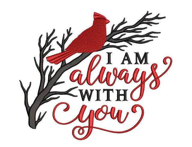 Cardinal Embroidery Design, Remembrance Embroidery File, 3 sizes Embroidery/Applique DESIGNS Nino Nadaraia 