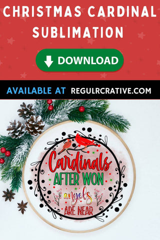 Cardinals after Sublimation PNG, Sublimation Christmas Cardinal Design Sublimation Regulrcrative 