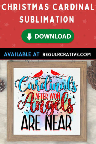 Cardinals after Sublimation PNG, Sublimation Christmas Cardinal Design Sublimation Regulrcrative 