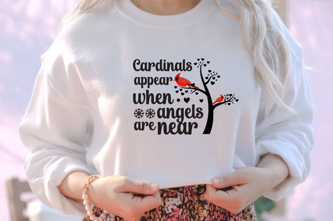 Cardinals appear when angels are near SVG, Cardinals appear when angels are near SVG DESIGNISTIC 