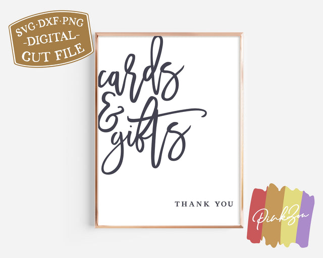 Cards and Gifts Sign SVG Files | Wedding Sign | Books and Cards | Gifts Table | Commercial Use | Digital Cut Files (1160321306) SVG PinkZou 