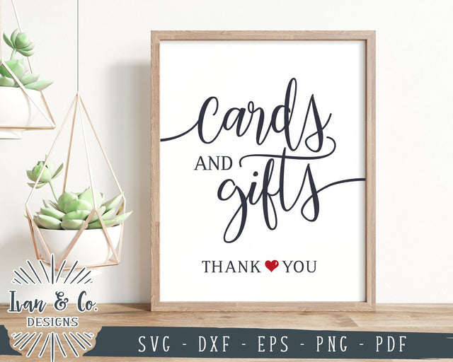 Cards and Gifts Sign SVG Files | Wedding Sign | Books and Cards | Gifts Table | Cricut | Silhouette | Commercial Use | Digital Cut Files (988723110) SVG Ivan & Co. Designs 