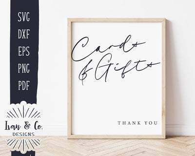 Cards and Gifts SVG Files | Wedding Sign Svg | Books and Cards | Gifts Table | Commercial Use | Digital Cut Files (1235453860) SVG Ivan & Co. Designs 