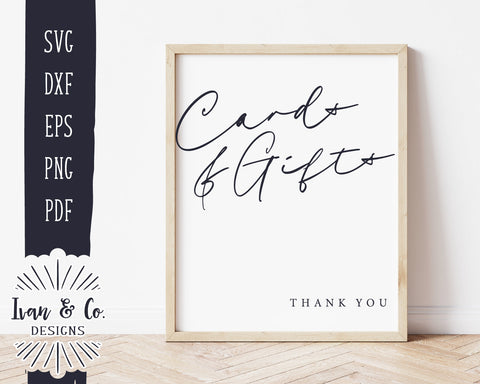 Cards and Gifts SVG Files | Wedding Sign Svg | Books and Cards | Gifts Table | Commercial Use | Digital Cut Files (1235453860) SVG Ivan & Co. Designs 