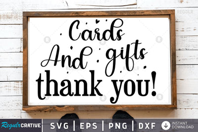 Cards & gifts thank you SVG SVG Regulrcrative 