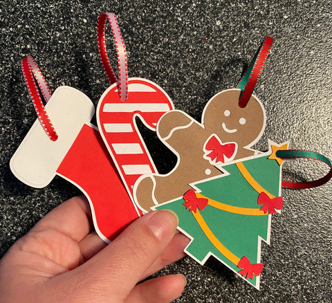 Cardstock Christmas Ornaments | Christmas Gift Tags SVG Stacy's Digital Designs 