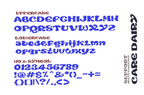 Care Dairy Font gatype 