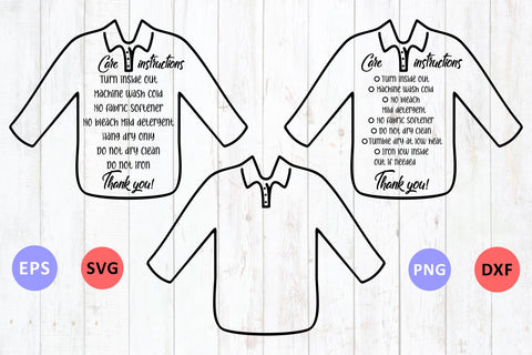 Care instruction Longsleeve Polo TShirt svg SVG Zoya Miller 