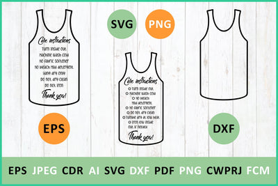 Care instruction Muscle Tanks TShirt svg SVG Zoya Miller 