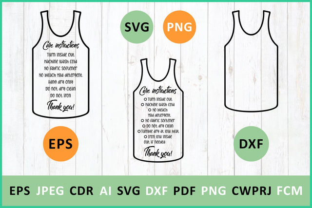 Care instruction Muscle Tanks TShirt svg SVG Zoya Miller 