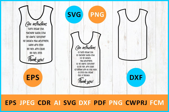Care instruction Muscle Tanks TShirt svg SVG Zoya Miller 