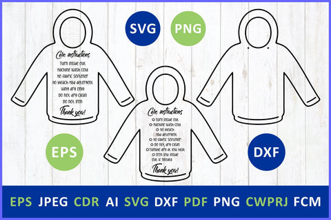 Care instruction Pullover hoodies TShirt svg SVG Zoya Miller 