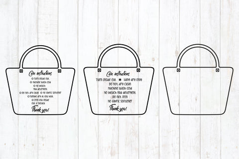Care instruction svg Care Card Shopping Tote Bag svg Washing instruction svg Care blank SVG Zoya Miller 