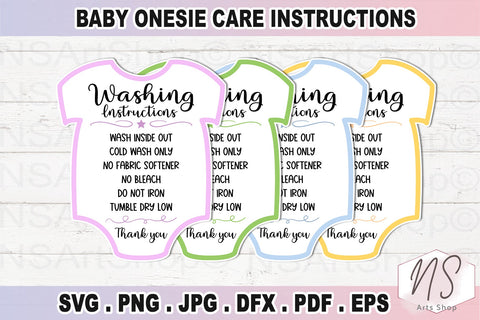Care instruction svg - Care Card svg - Washing instruction svg - Shopping clothes svg - print and cut svg SVG NS Arts Shop 