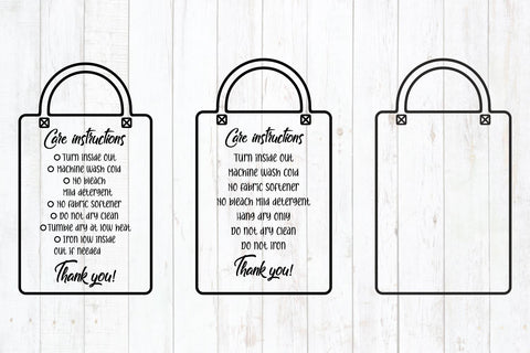 Care instruction svg Care Card svg Washing instruction svg Shopping Tote Bag svg Print and cut svg SVG Zoya Miller 