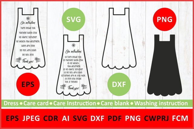 Care instruction svg - Care svg - Washing instruction svg - Dress svg - print and cut svg SVG Zoya Miller 
