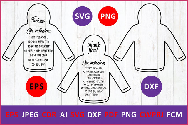 Care instruction t-Shirt hoodies svg Care instruction svg - Care Card svg - Washing instruction svg - TShirt svg hoodies svg- print and cut svg SVG Zoya Miller 