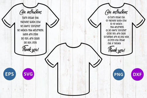 Care instruction T-Shirt svg Washing instruction svg SVG Zoya Miller 