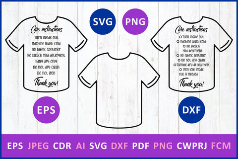 Care instruction T-Shirt svg Washing instruction svg SVG Zoya Miller 