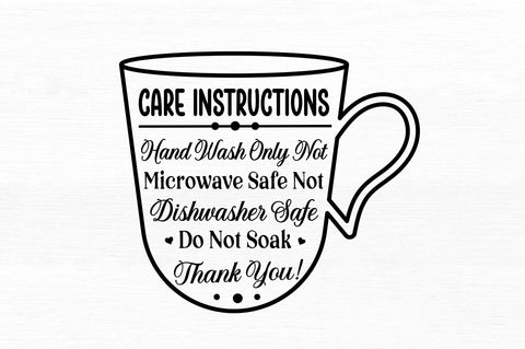Care instructions hand wash SVG Design SVG Regulrcrative 