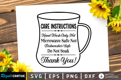 Care instructions hand wash SVG SVG Regulrcrative 