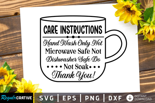 Care instructions hand wash SVG SVG Regulrcrative 