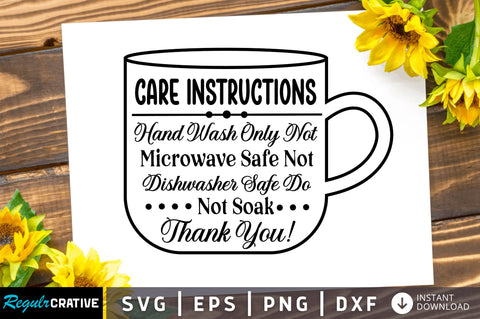 Care instructions hand wash SVG SVG Regulrcrative 