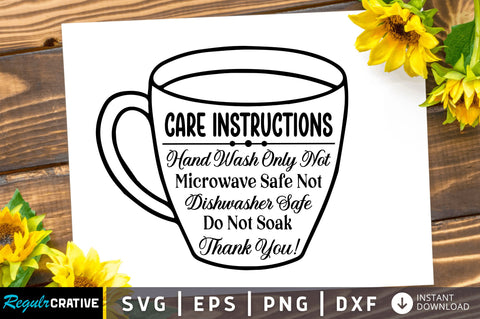 Care instructions hand wash SVG SVG Regulrcrative 