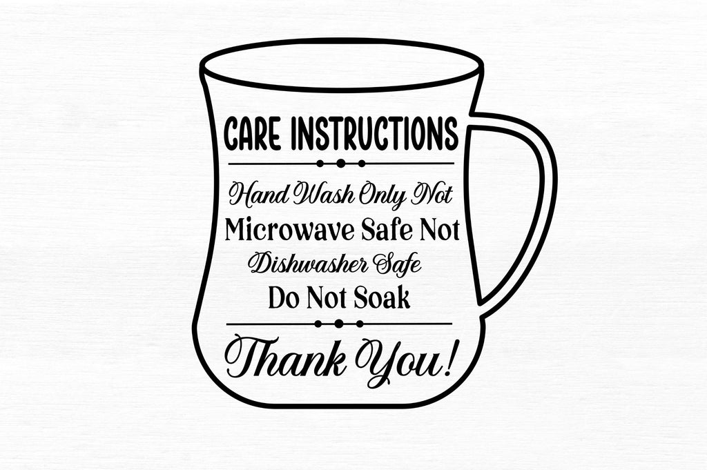 Care instructions hand wash SVG - So Fontsy