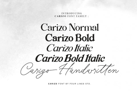 Carizo Font Four Lines Std. 